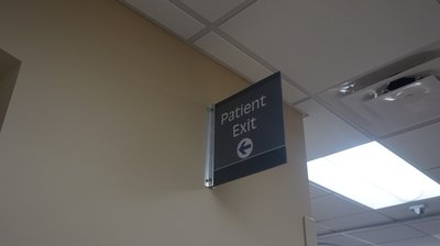 Patient Exit Wall Sign